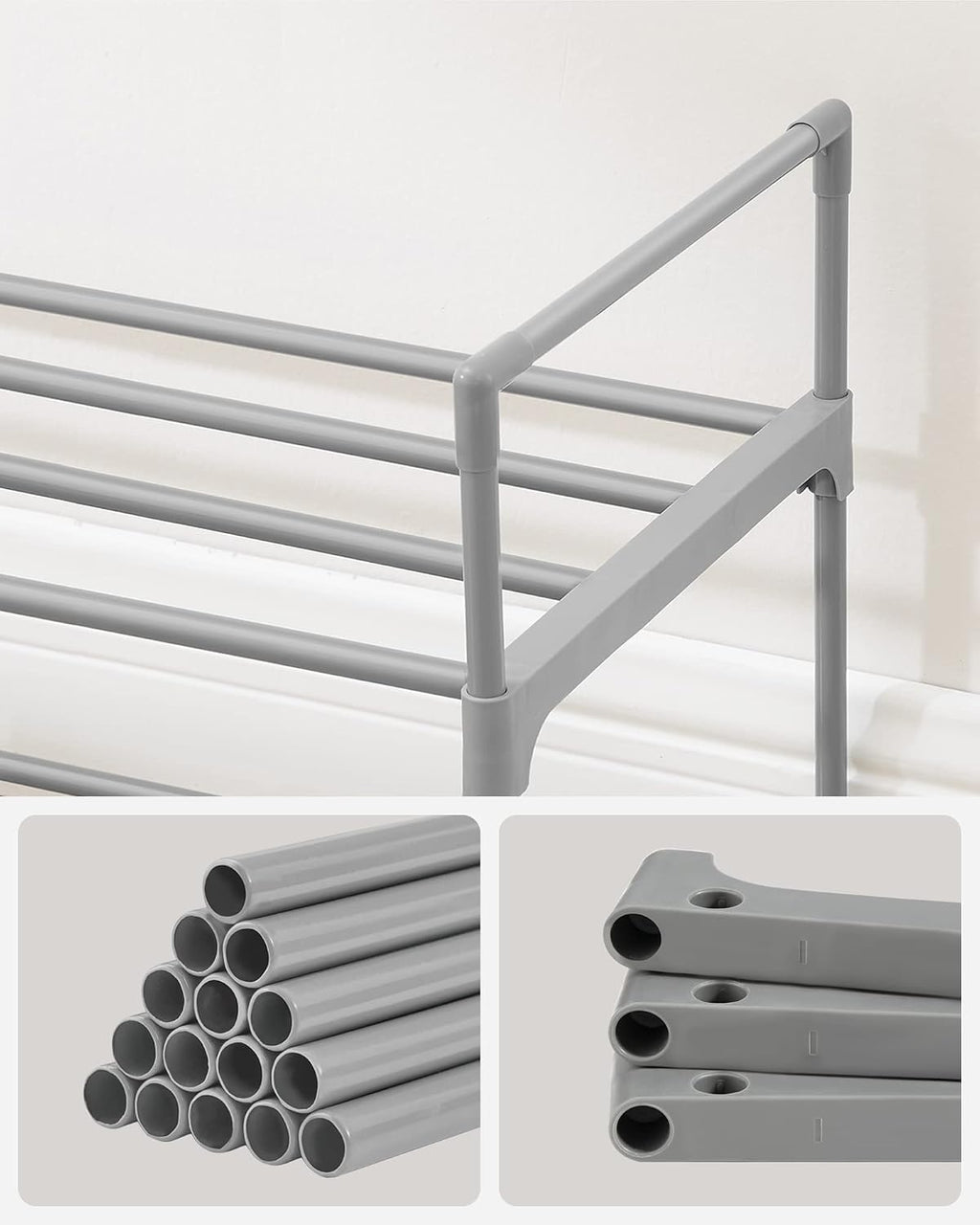 3-Tier Metal Shoe Rack – Multi-Level Shoe Storage Organiser