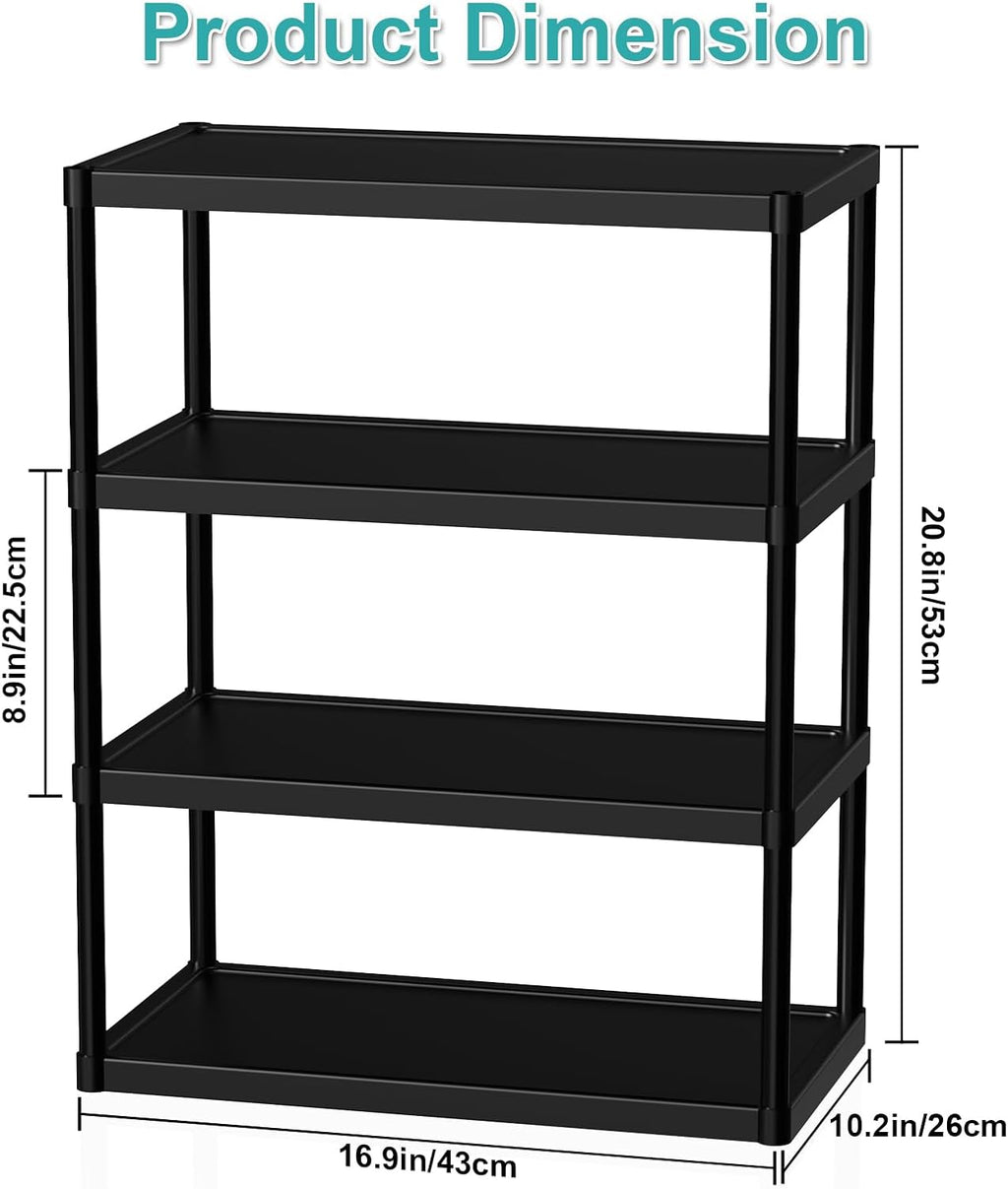 4-Tier Double Row Shoe Rack – Space Saving Shoe Storage Stand