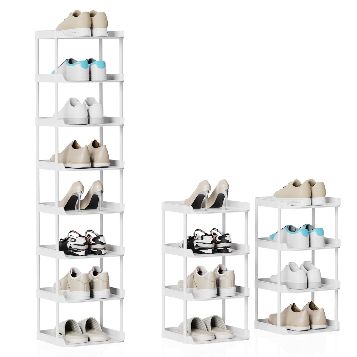 4-Tier Double Row Shoe Rack – Space Saving Shoe Storage Stand