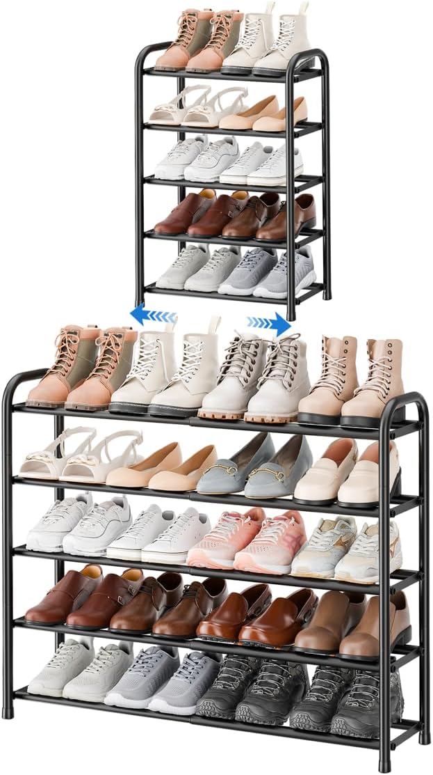 Expandable 3-Tier Shoe Rack – Adjustable Shoe Storage Organiser