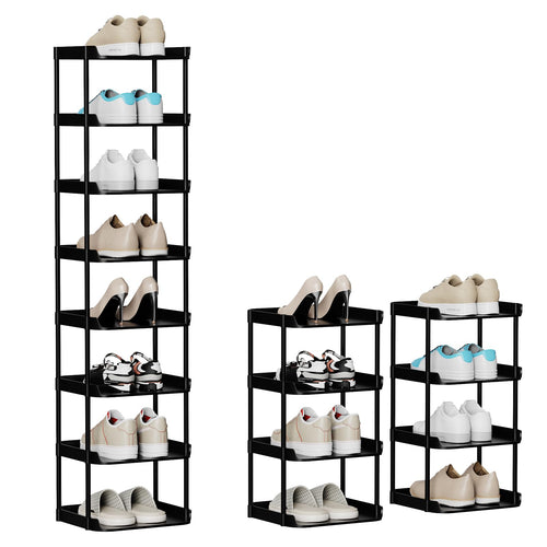 4-Tier Double Row Shoe Rack – Space Saving Shoe Storage Stand
