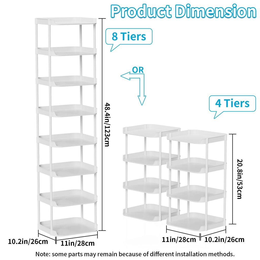 4-Tier Double Row Shoe Rack – Space Saving Shoe Storage Stand
