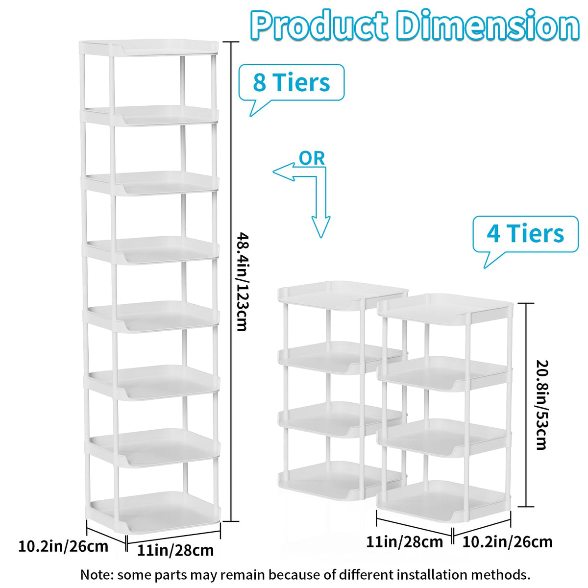 4-Tier Double Row Shoe Rack – Space Saving Shoe Storage Stand