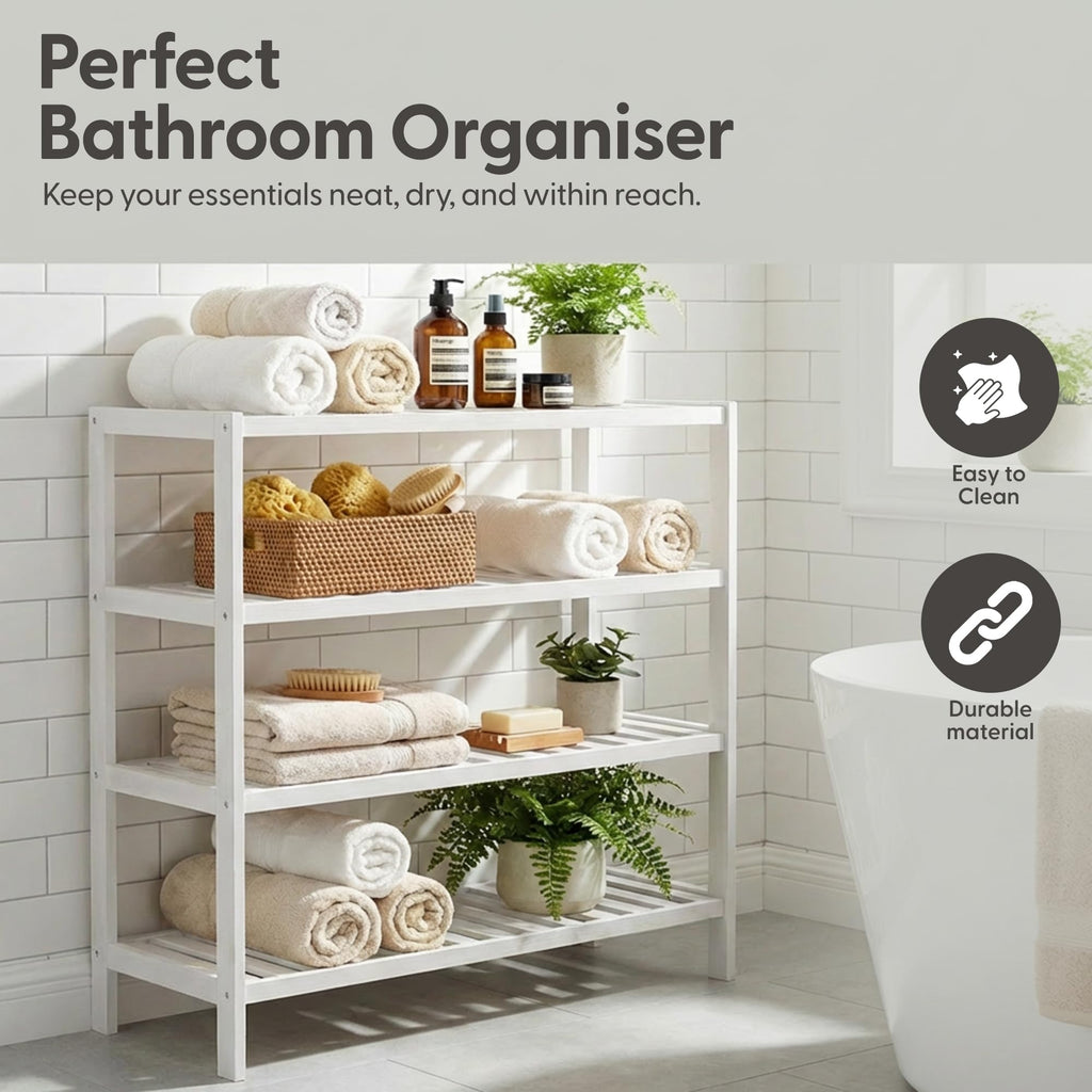 3-Tier Bamboo Shoe Rack – Wooden Shoe Storage Organiser