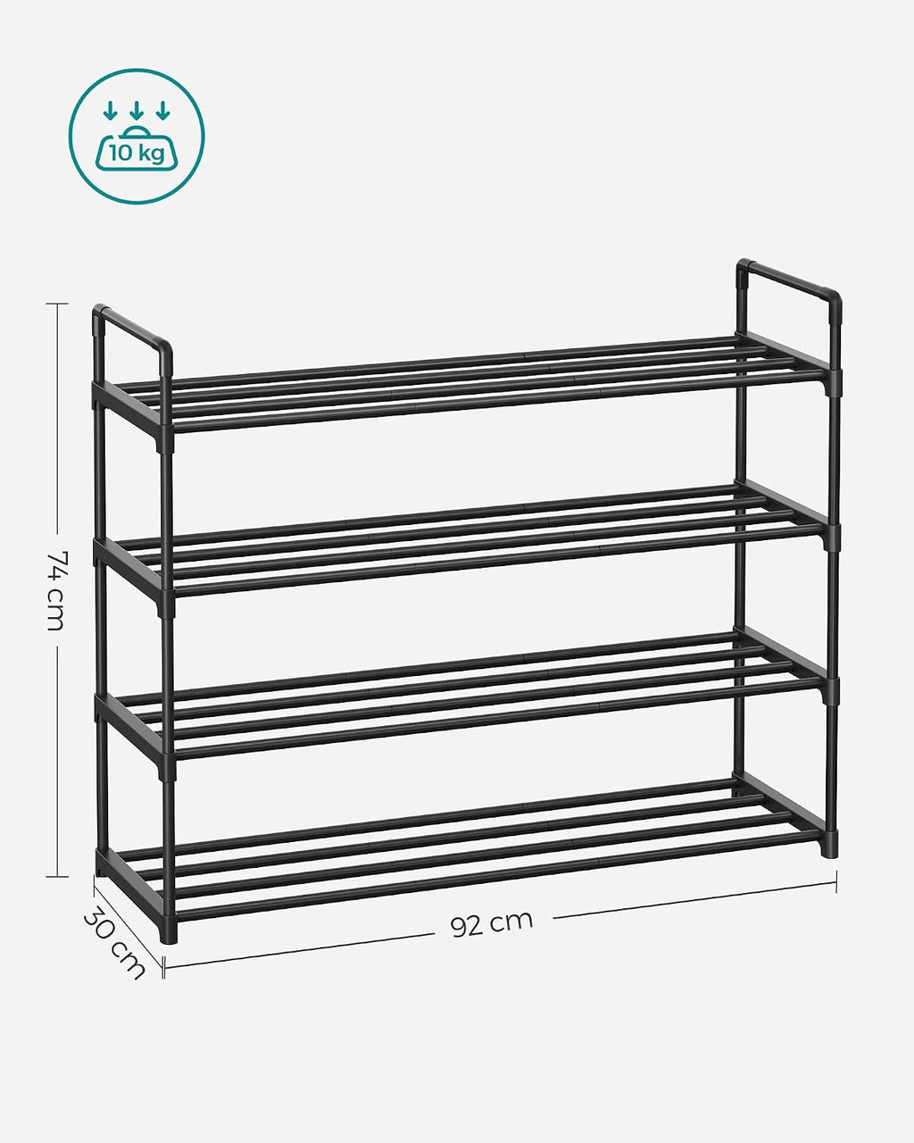 3-Tier Metal Shoe Rack – Multi-Level Shoe Storage Organiser