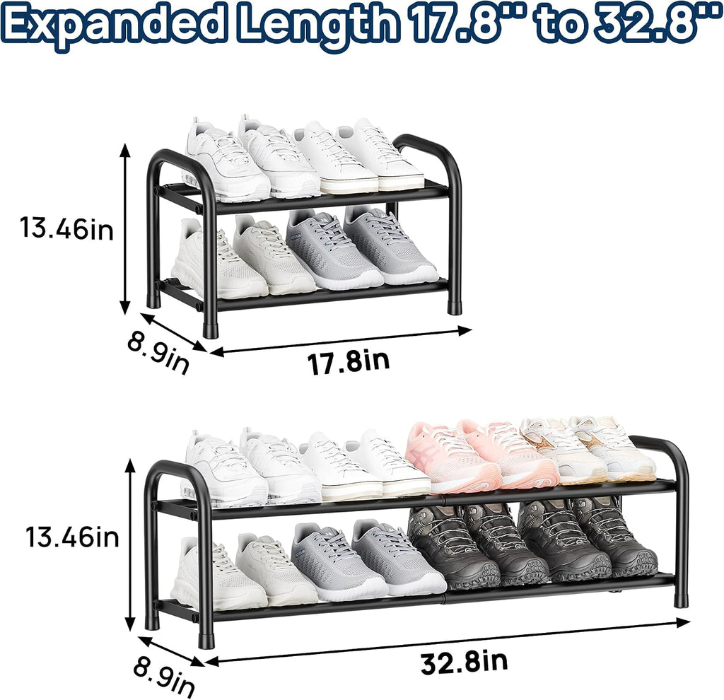 Expandable 3-Tier Shoe Rack – Adjustable Shoe Storage Organiser
