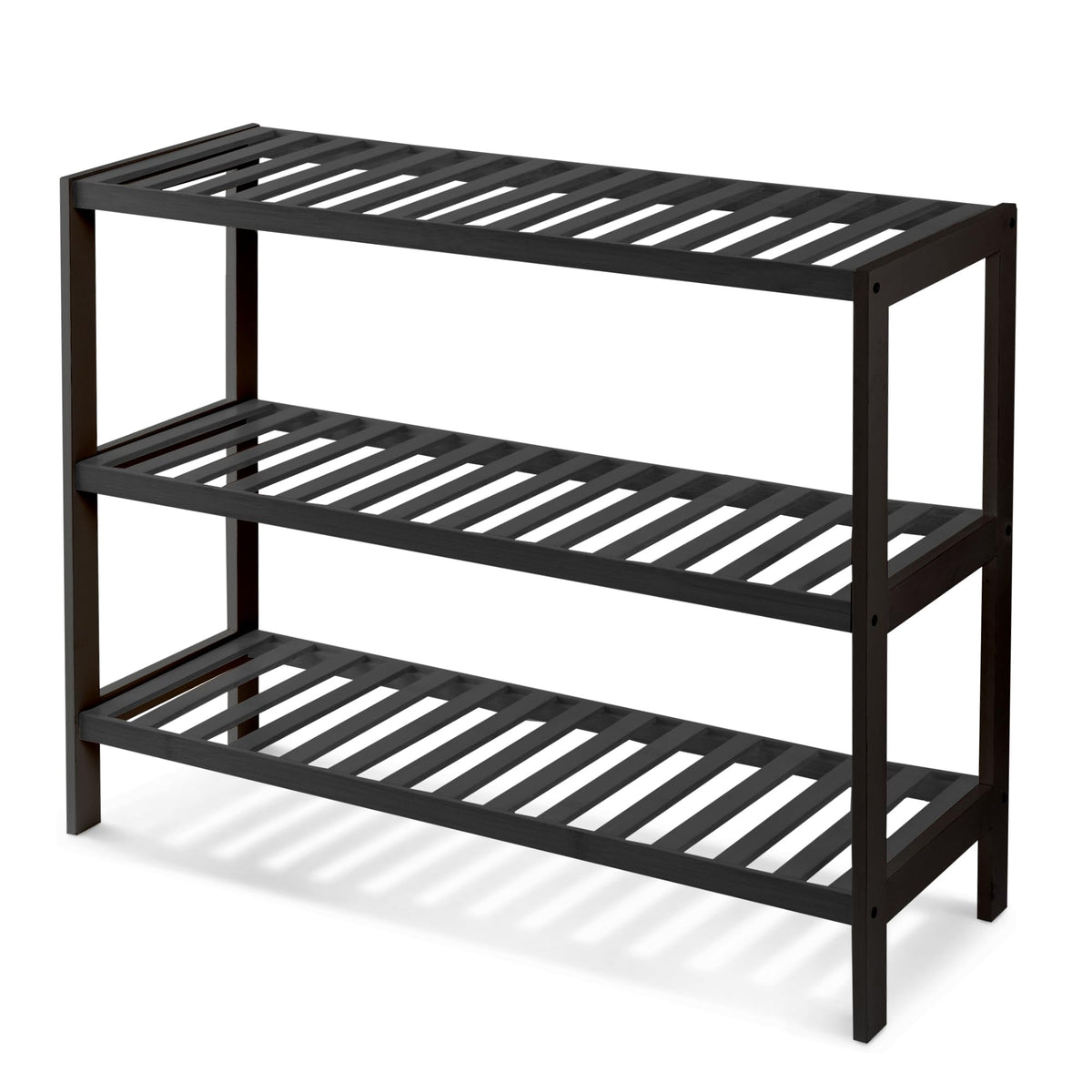 3-Tier Bamboo Shoe Rack – Wooden Shoe Storage Organiser