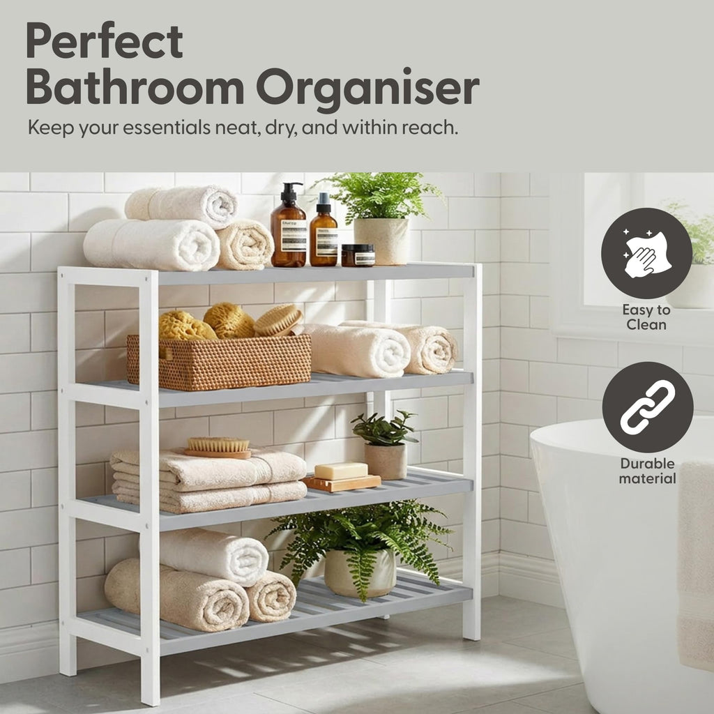 3-Tier Bamboo Shoe Rack – Wooden Shoe Storage Organiser