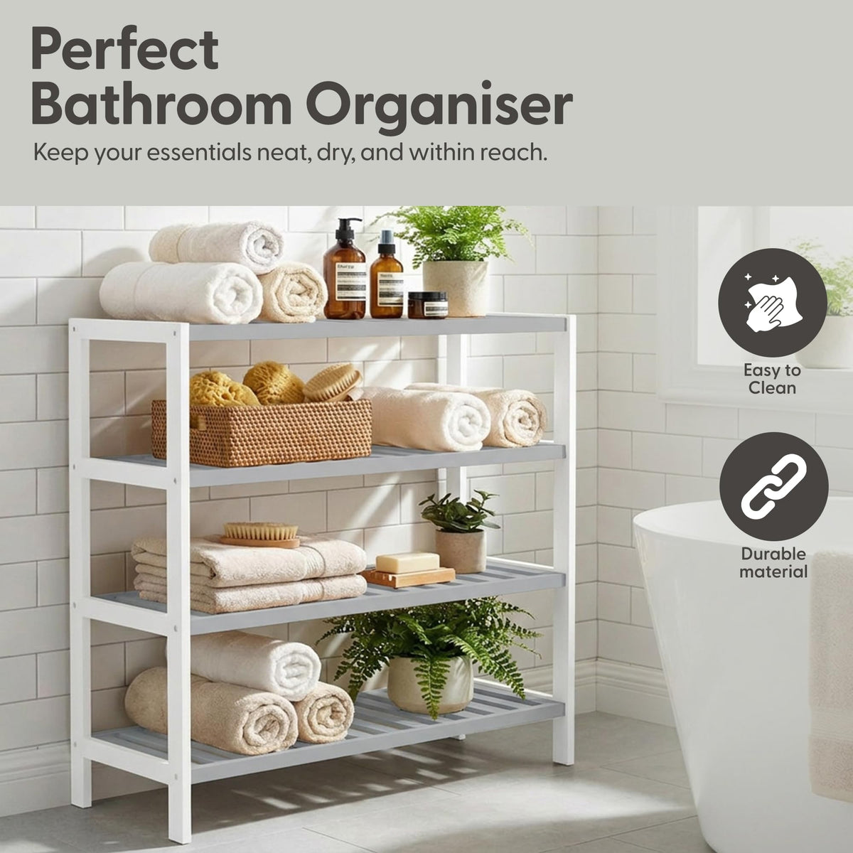 3-Tier Bamboo Shoe Rack – Wooden Shoe Storage Organiser