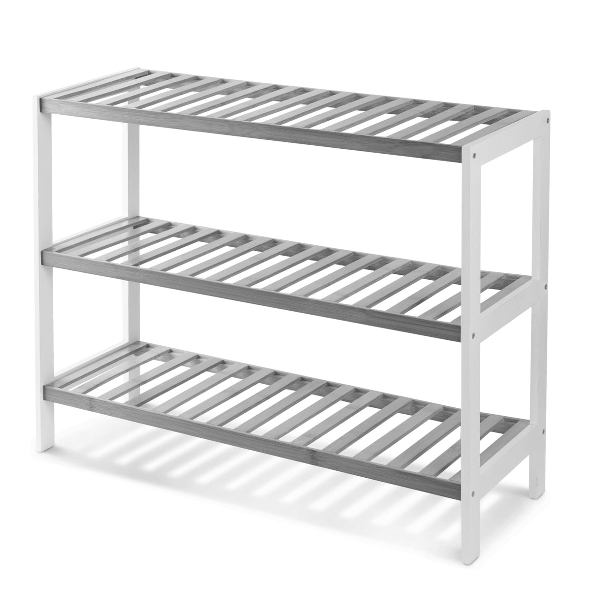 3-Tier Bamboo Shoe Rack – Wooden Shoe Storage Organiser