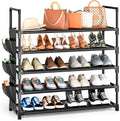 OYREL Shoe Rack 5 Tier 20-25 Pairs Shoes, Large Shoe Storage with Side Bag