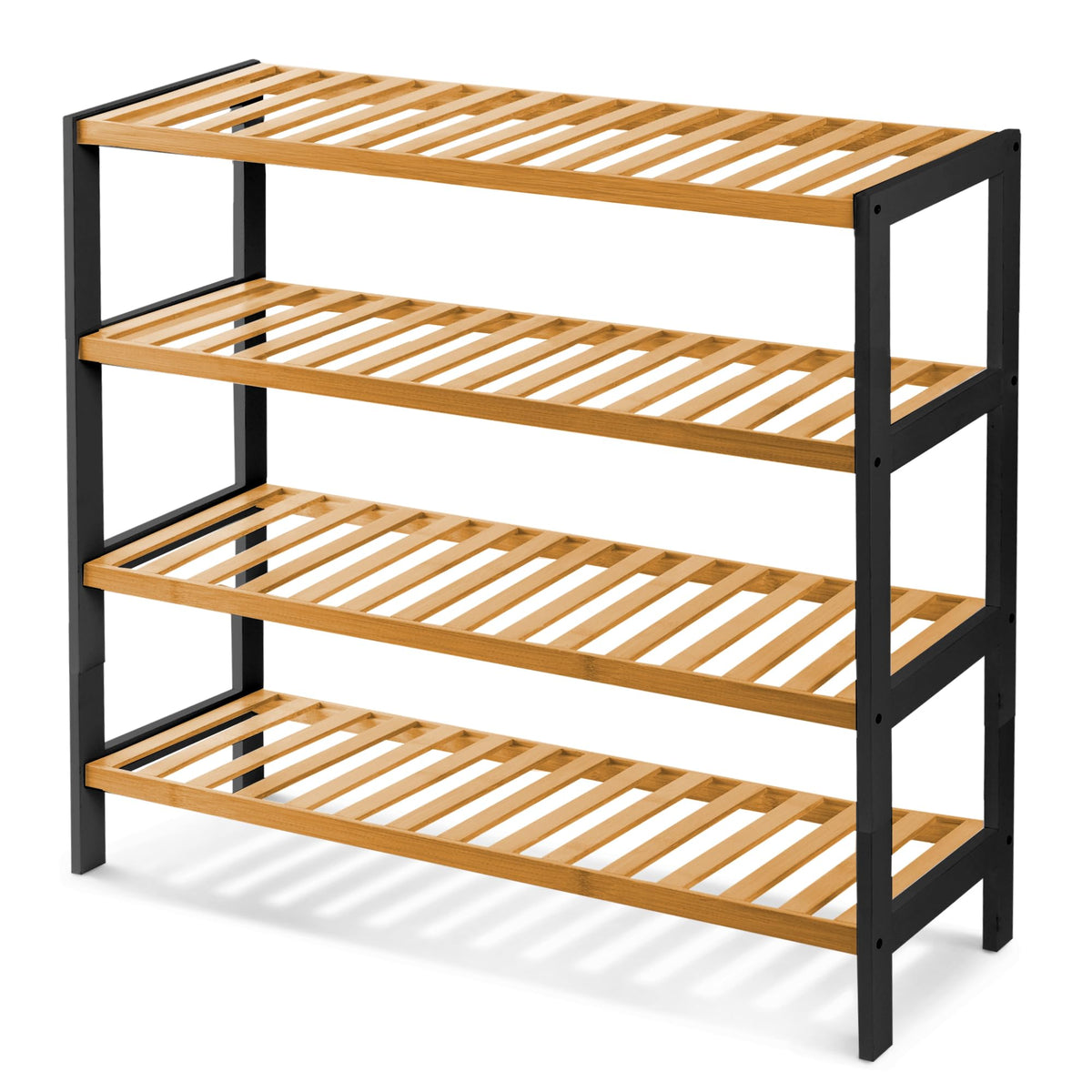3-Tier Bamboo Shoe Rack – Wooden Shoe Storage Organiser