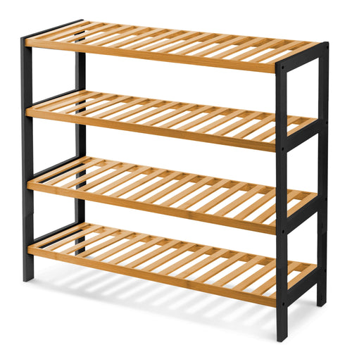3-Tier Bamboo Shoe Rack – Wooden Shoe Storage Organiser