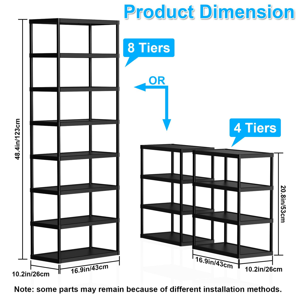 4-Tier Double Row Shoe Rack – Space Saving Shoe Storage Stand