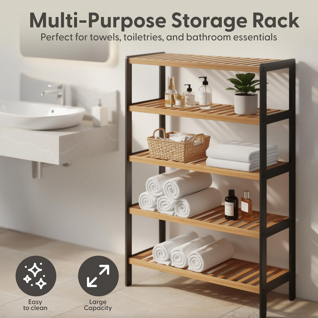 3-Tier Bamboo Shoe Rack – Wooden Shoe Storage Organiser
