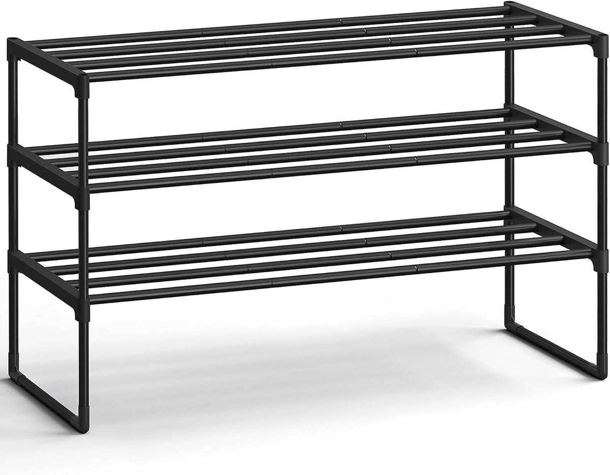 3-Tier Metal Shoe Rack – Multi-Level Shoe Storage Organiser