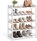 VASAGLE 5-Tier Shoe Rack, Open Shoe Storage with Top Tray