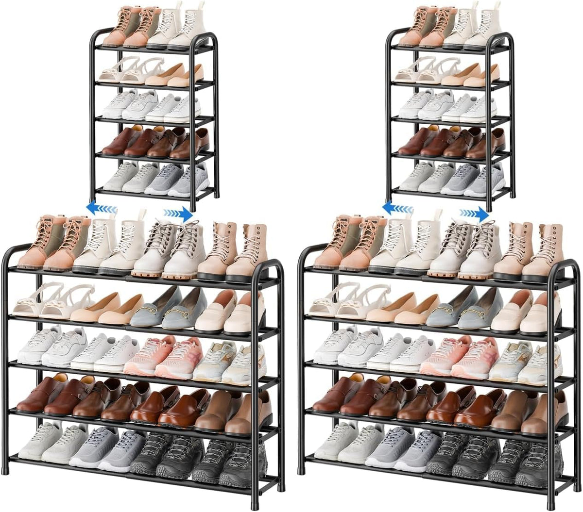 Expandable 3-Tier Shoe Rack – Adjustable Shoe Storage Organiser