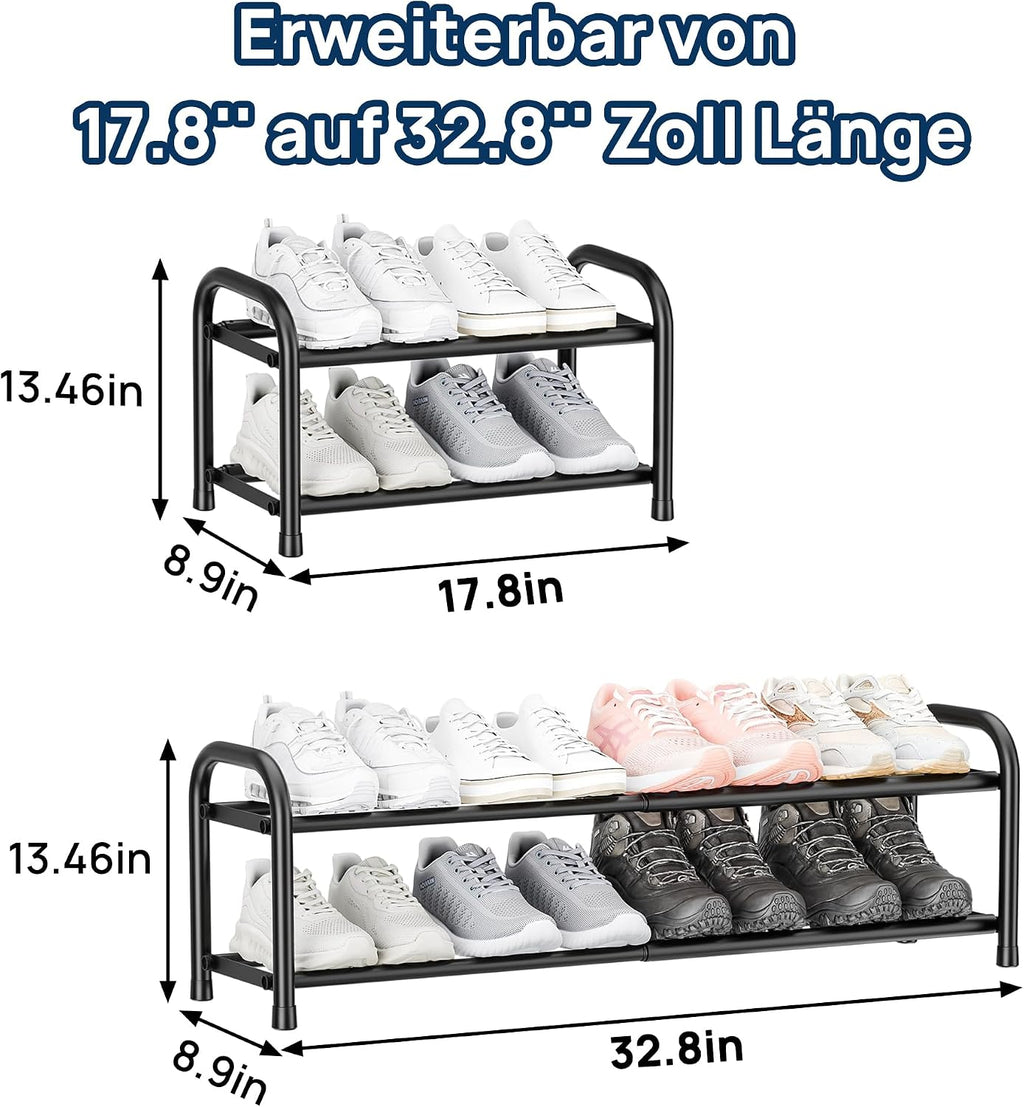 Expandable 3-Tier Shoe Rack – Adjustable Shoe Storage Organiser