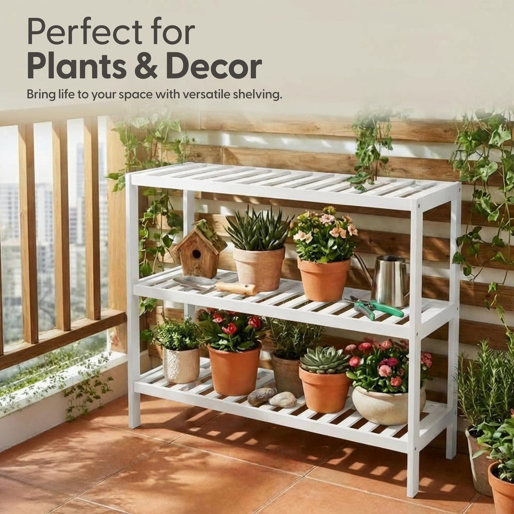 3-Tier Bamboo Shoe Rack – Wooden Shoe Storage Organiser