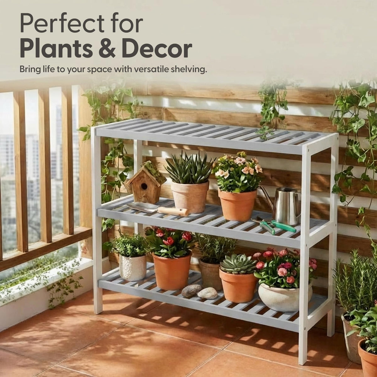 3-Tier Bamboo Shoe Rack – Wooden Shoe Storage Organiser