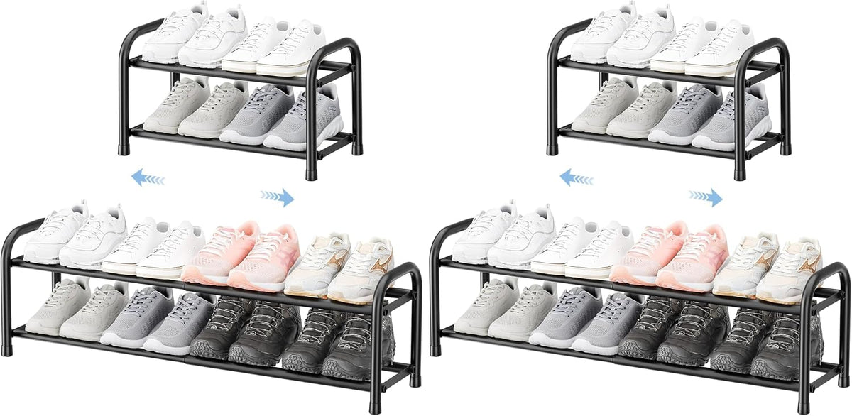 Expandable 3-Tier Shoe Rack – Adjustable Shoe Storage Organiser