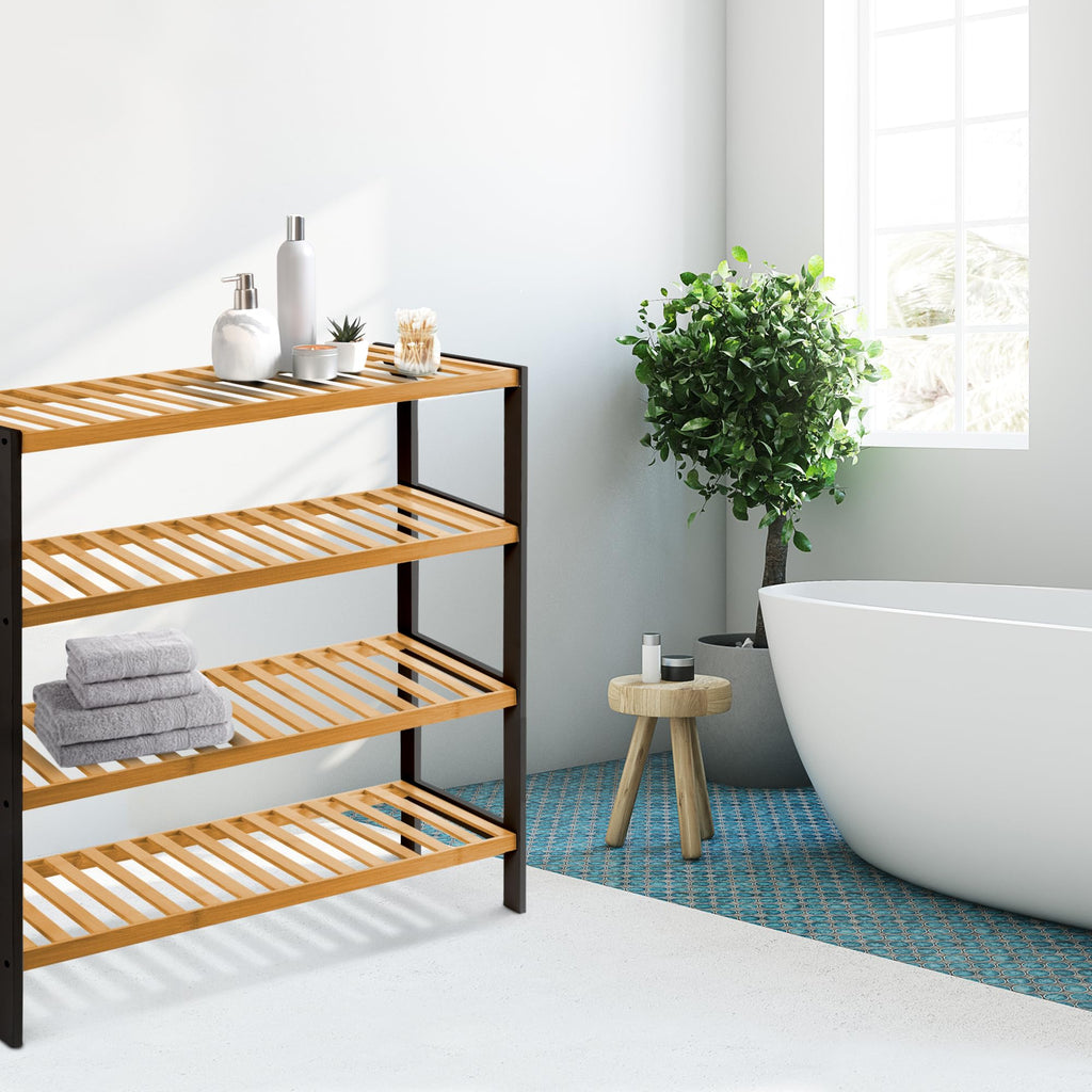 3-Tier Bamboo Shoe Rack – Wooden Shoe Storage Organiser
