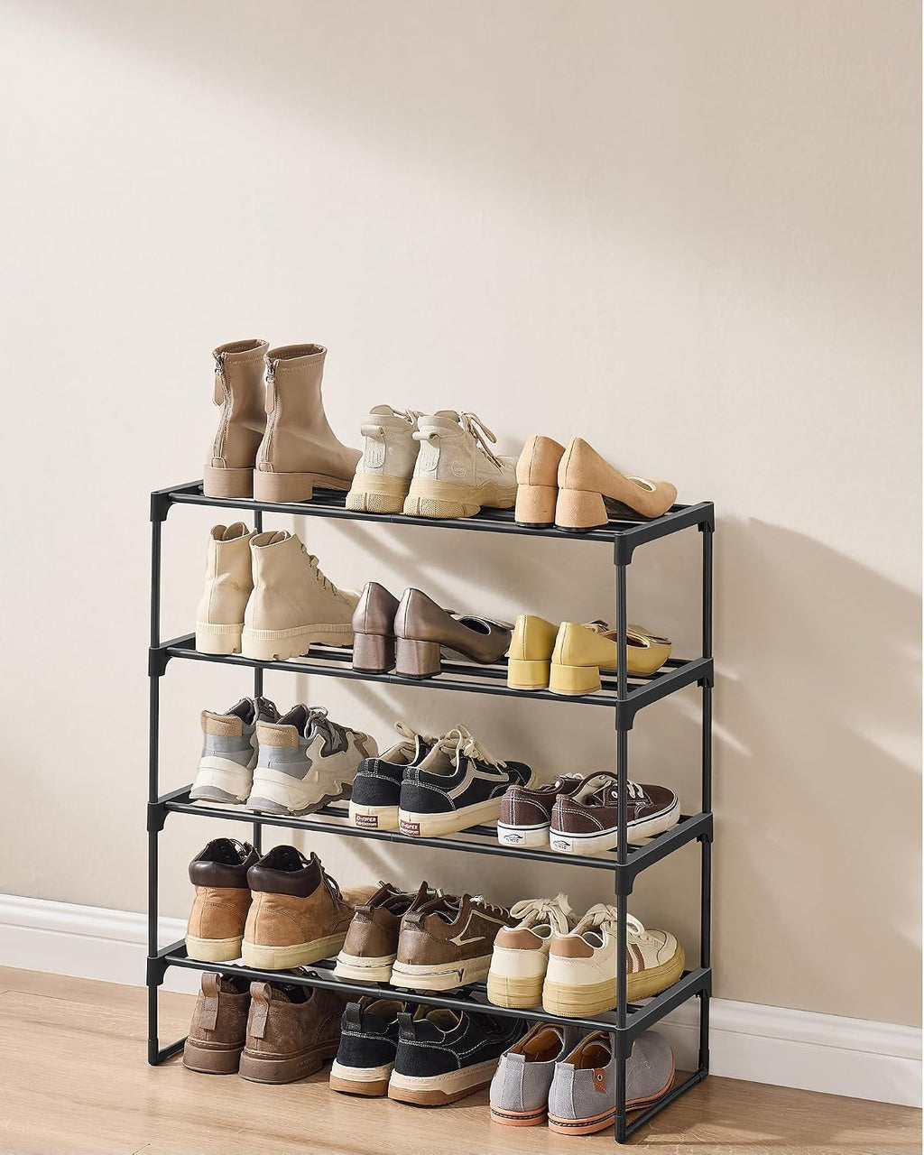 3-Tier Metal Shoe Rack – Multi-Level Shoe Storage Organiser
