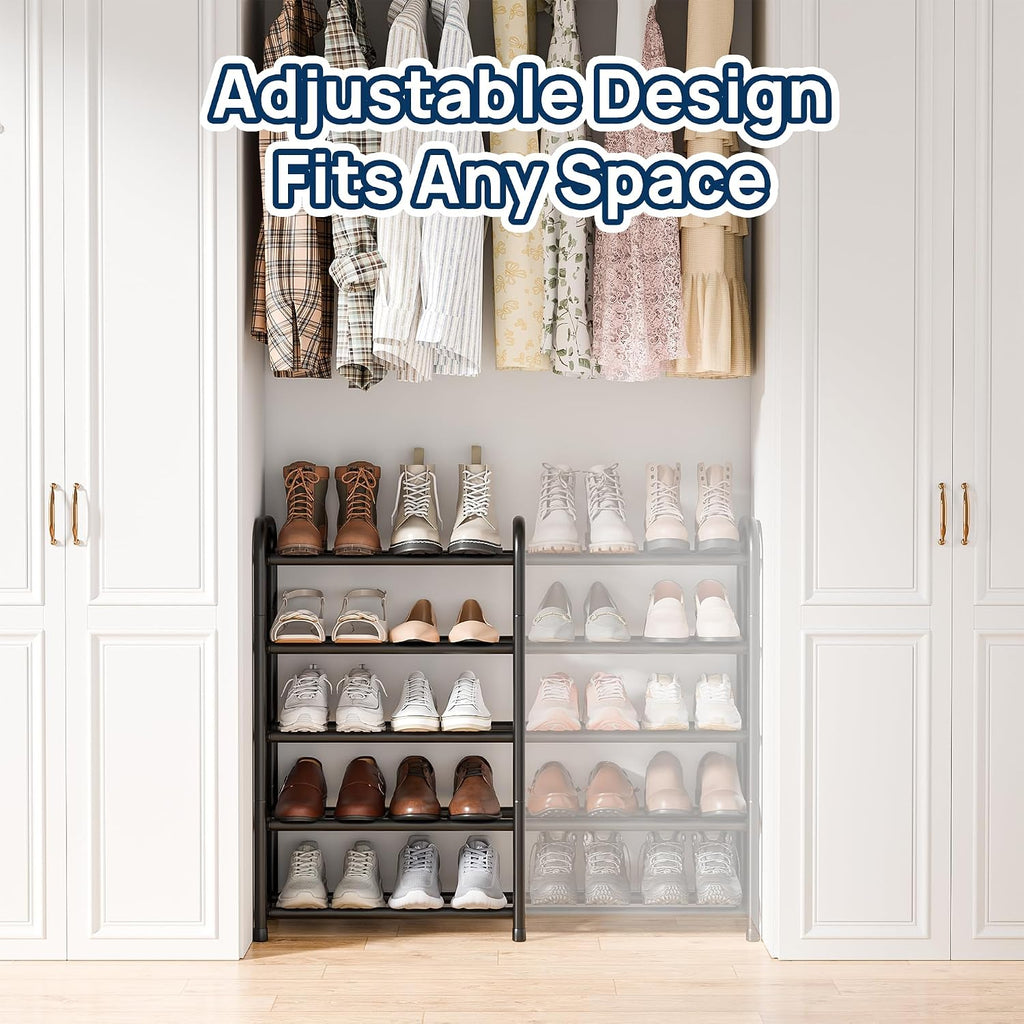 Expandable 3-Tier Shoe Rack – Adjustable Shoe Storage Organiser