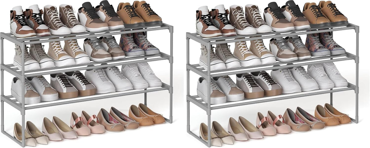 3-Tier Metal Shoe Rack – Multi-Level Shoe Storage Organiser