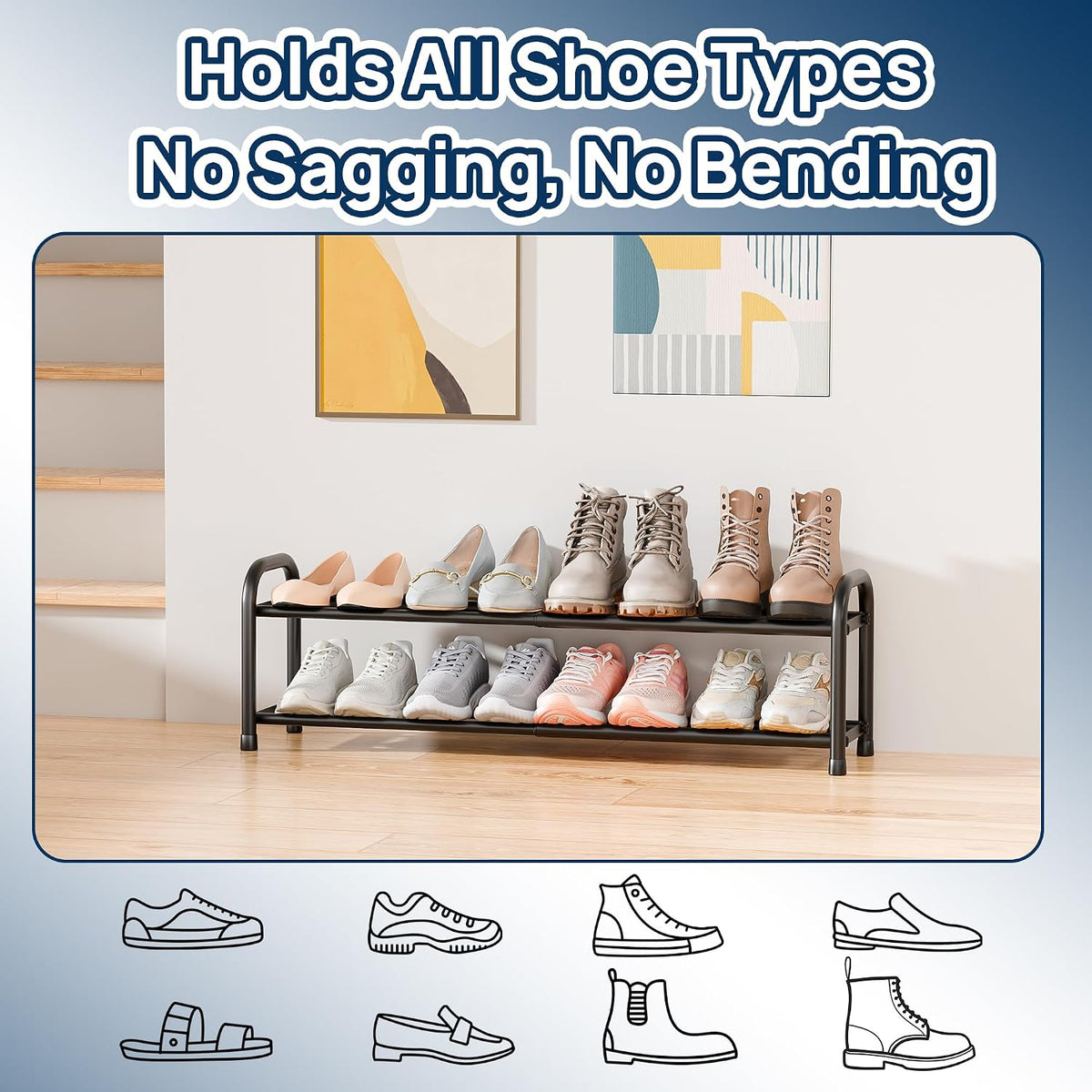 Expandable 3-Tier Shoe Rack – Adjustable Shoe Storage Organiser