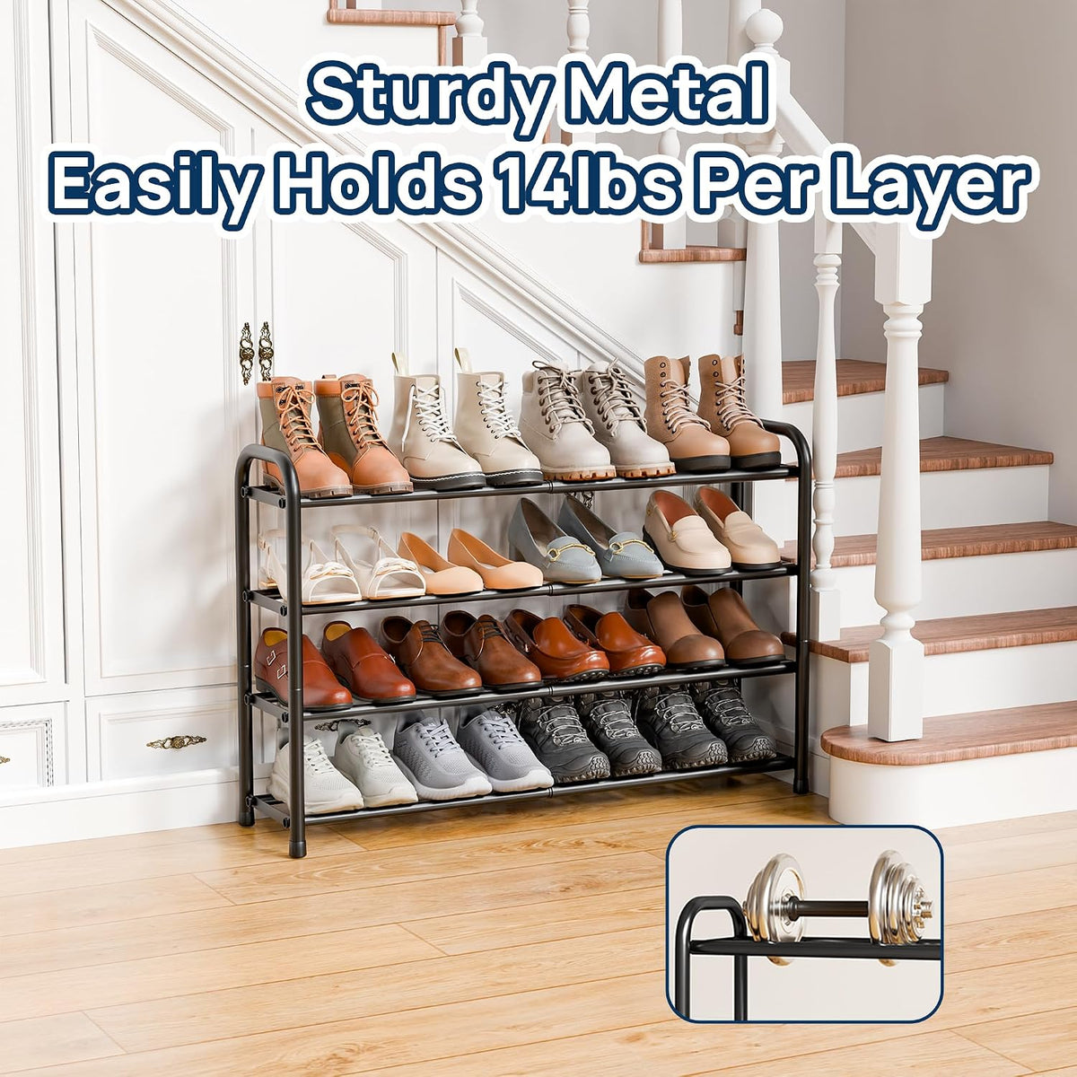 Expandable 3-Tier Shoe Rack – Adjustable Shoe Storage Organiser