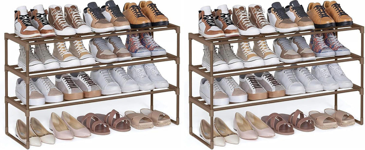 3-Tier Metal Shoe Rack – Multi-Level Shoe Storage Organiser