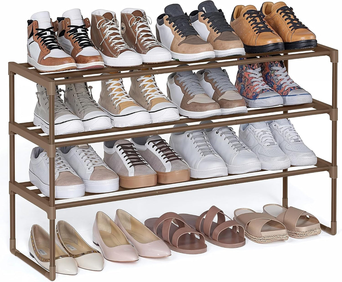 3-Tier Metal Shoe Rack – Multi-Level Shoe Storage Organiser