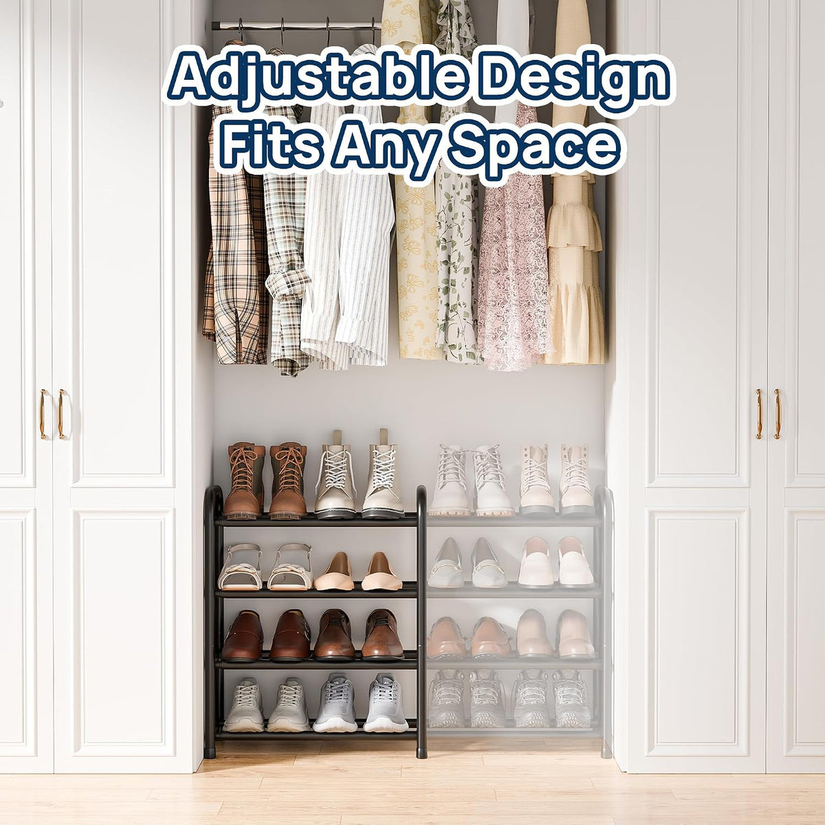 Expandable 3-Tier Shoe Rack – Adjustable Shoe Storage Organiser