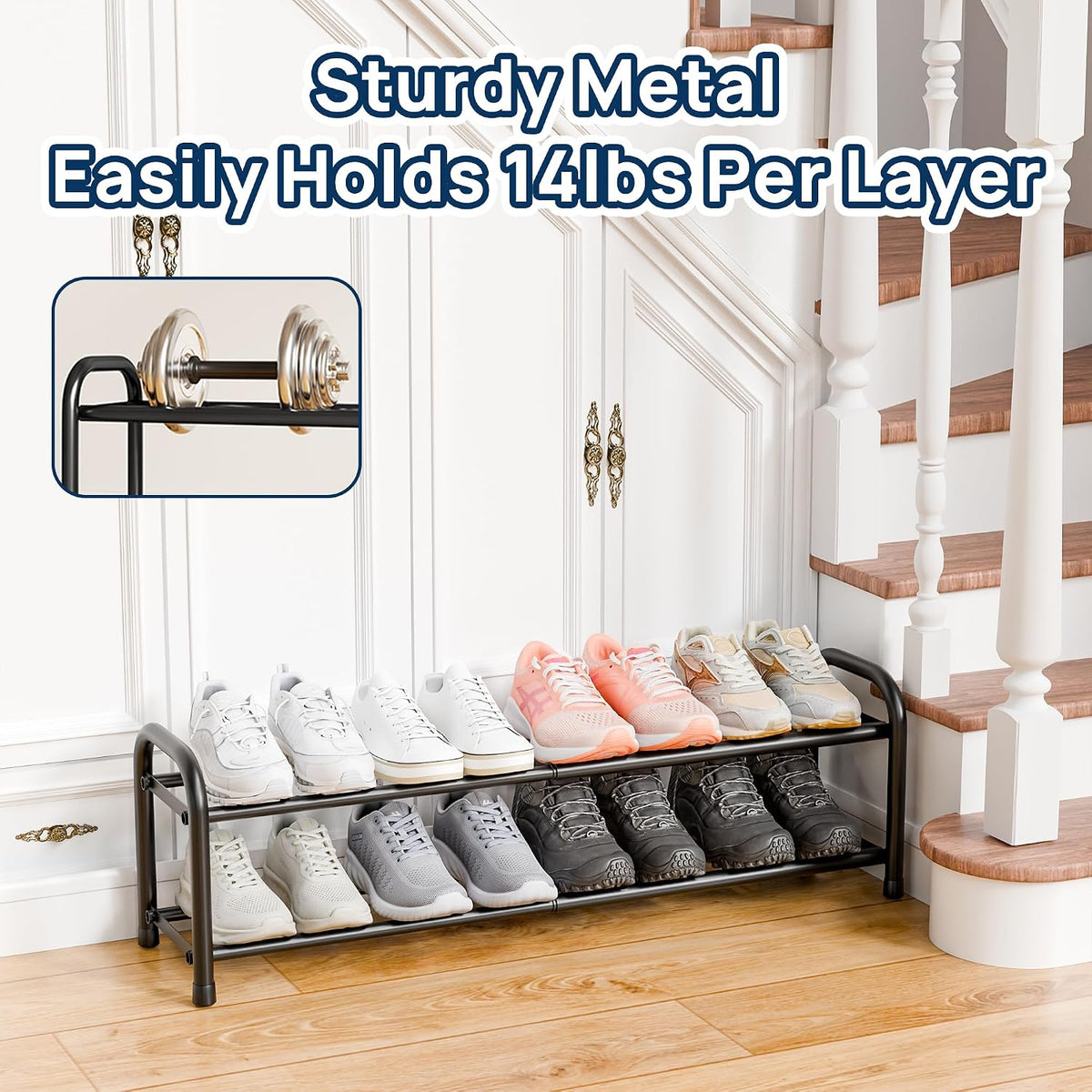 Expandable 3-Tier Shoe Rack – Adjustable Shoe Storage Organiser