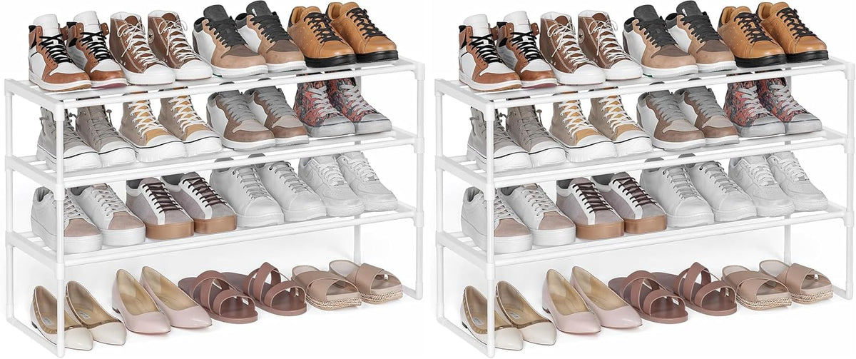 3-Tier Metal Shoe Rack – Multi-Level Shoe Storage Organiser