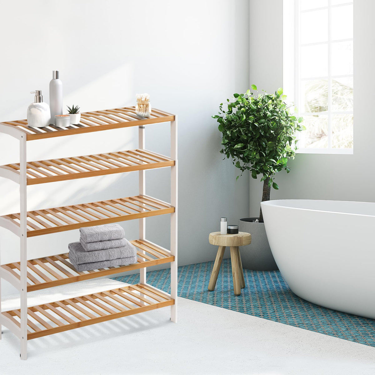 3-Tier Bamboo Shoe Rack – Wooden Shoe Storage Organiser