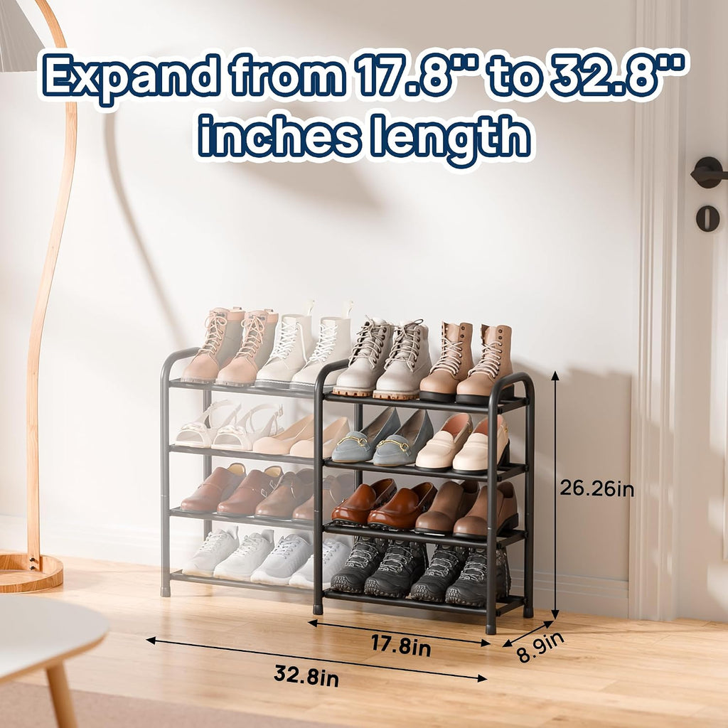 Expandable 3-Tier Shoe Rack – Adjustable Shoe Storage Organiser