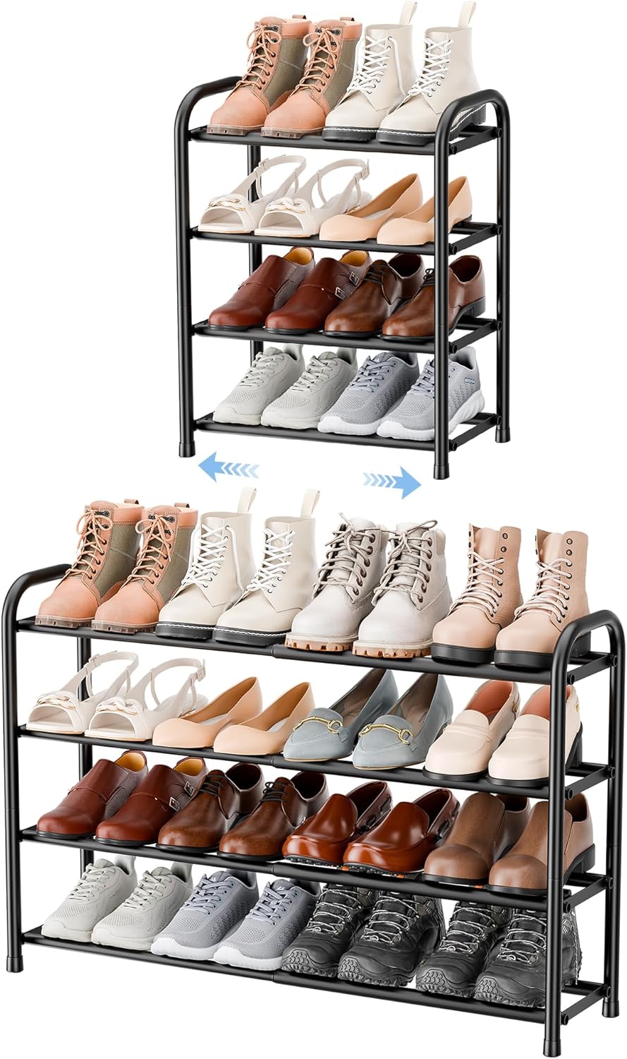 Expandable 3-Tier Shoe Rack – Adjustable Shoe Storage Organiser