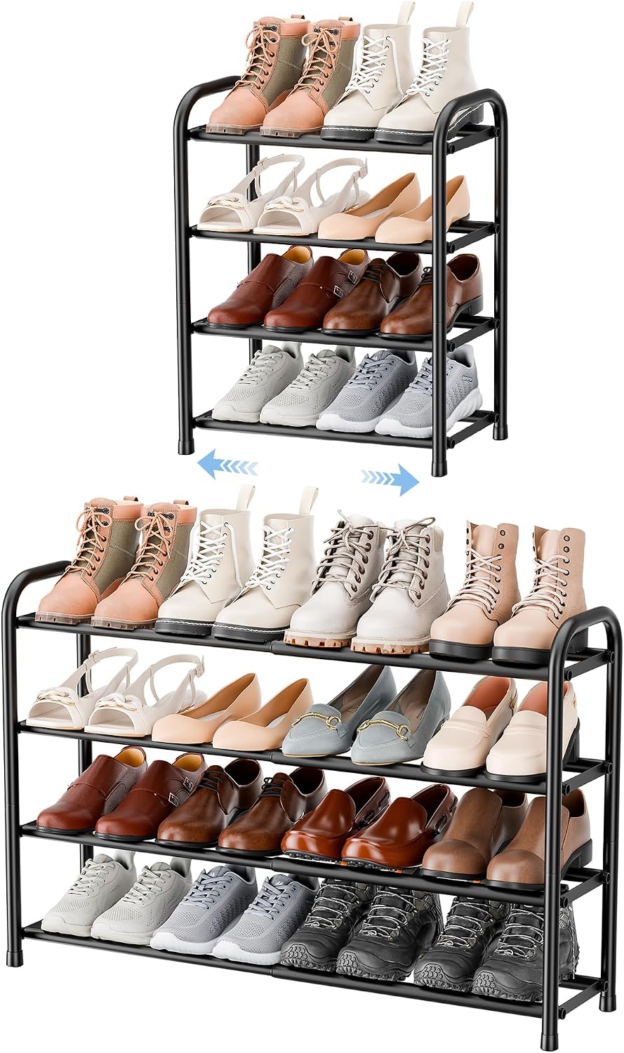 Expandable 3-Tier Shoe Rack – Adjustable Shoe Storage Organiser