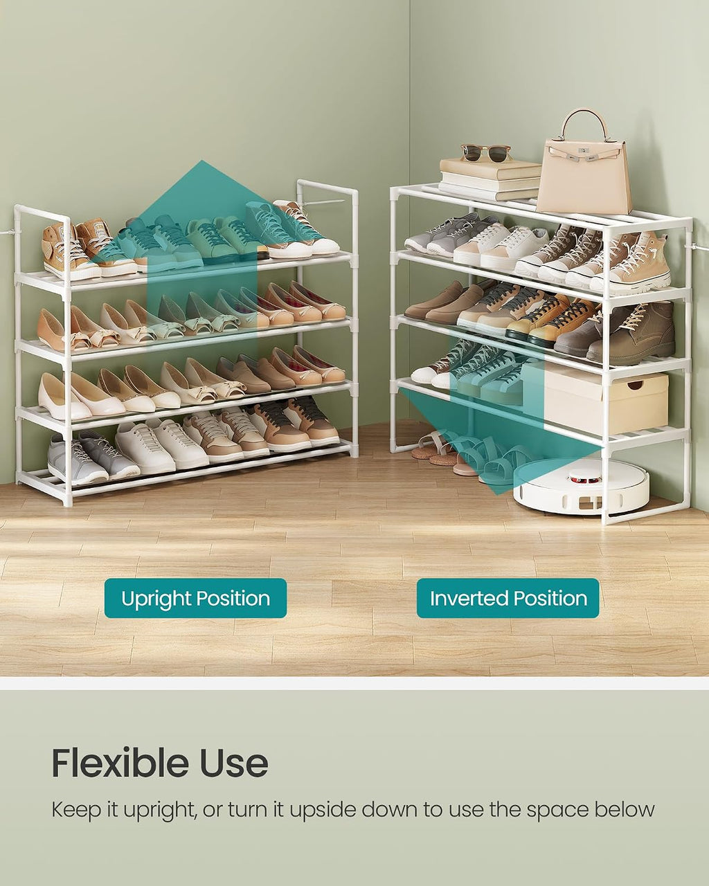 3-Tier Metal Shoe Rack – Multi-Level Shoe Storage Organiser