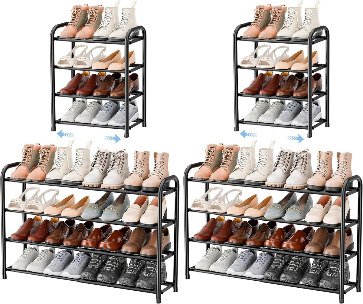 Expandable 3-Tier Shoe Rack – Adjustable Shoe Storage Organiser