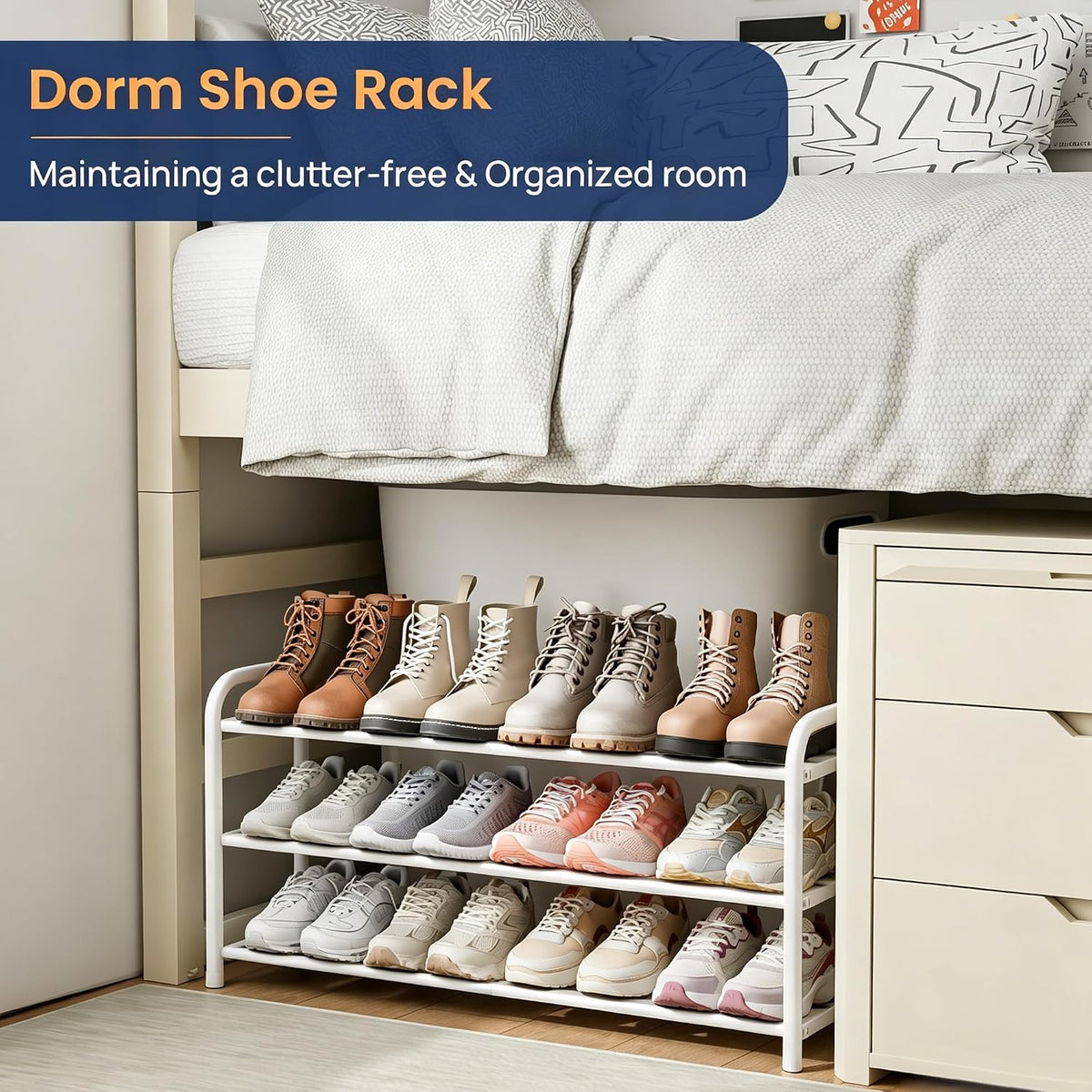 Expandable 3-Tier Shoe Rack – Adjustable Shoe Storage Organiser
