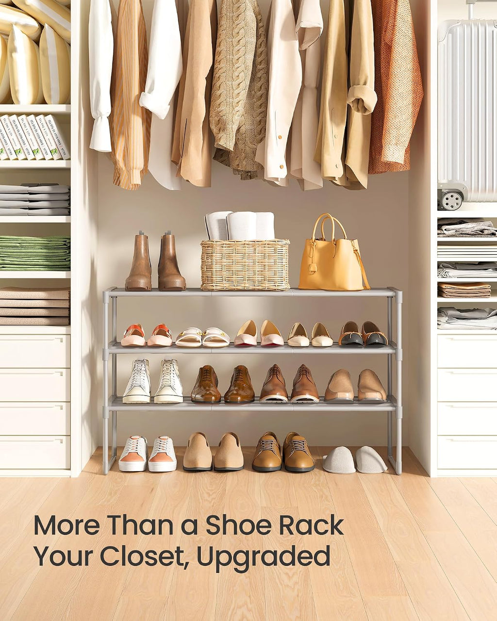 3-Tier Metal Shoe Rack – Multi-Level Shoe Storage Organiser
