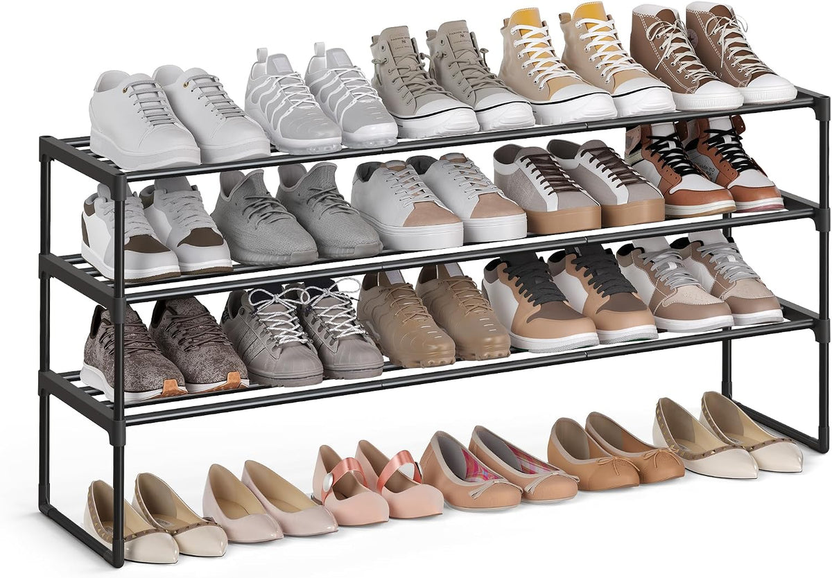 3-Tier Metal Shoe Rack – Multi-Level Shoe Storage Organiser
