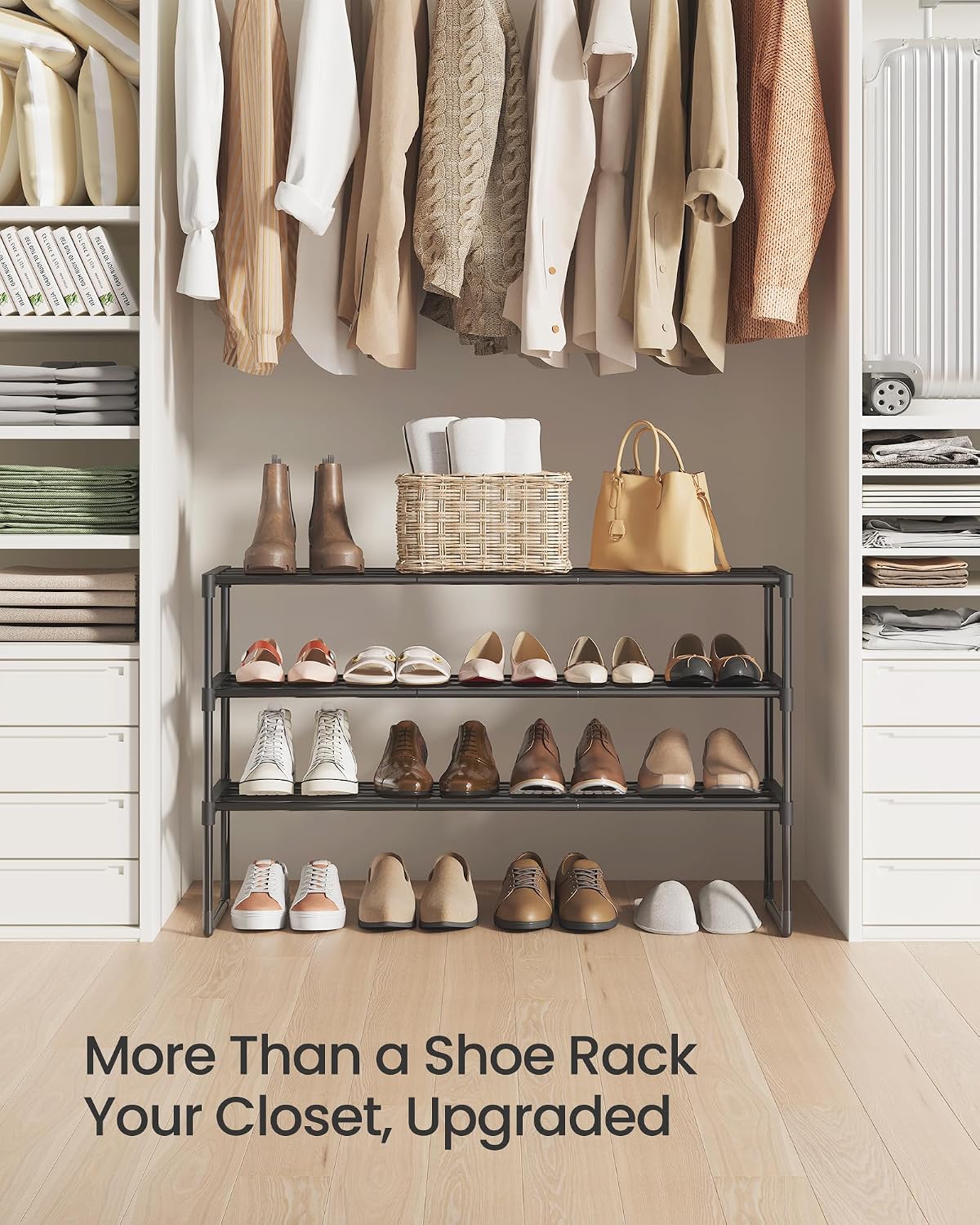 3-Tier Metal Shoe Rack – Multi-Level Shoe Storage Organiser