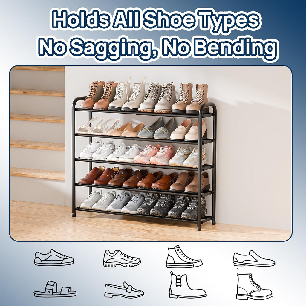Expandable 3-Tier Shoe Rack – Adjustable Shoe Storage Organiser