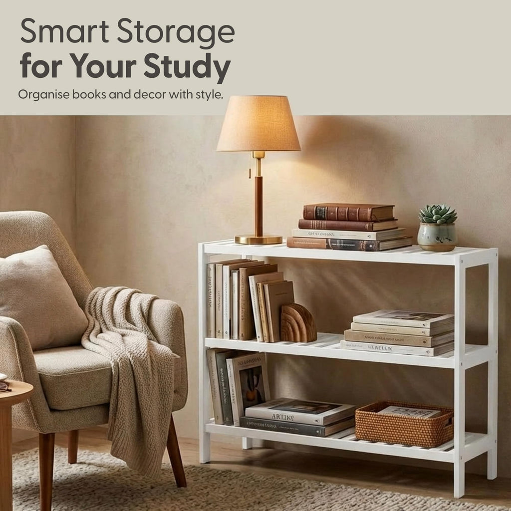 3-Tier Bamboo Shoe Rack – Wooden Shoe Storage Organiser