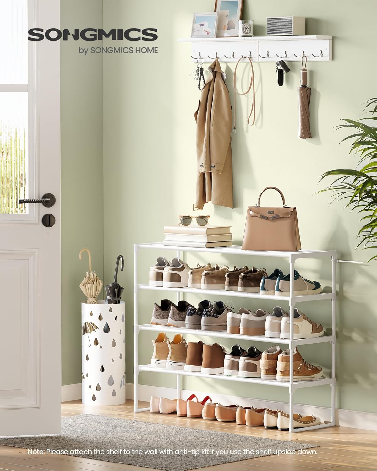 3-Tier Metal Shoe Rack – Multi-Level Shoe Storage Organiser